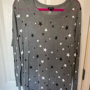 Torrid Grey Star Pullover Sweater